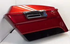 Genuine OEM 14-23 Harley Touring Left-Side Complete Saddlebag Marroon / Burgundy - Picture 1 of 15