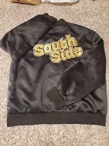Stewart & Strauss Men's Black Satin “South Side” Jacket Size 5XL