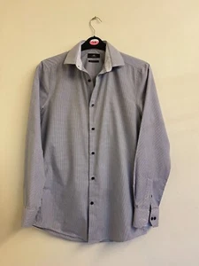 Next TailoringWhite & Blue Shirt Long Sleeve Regular Fit - Size 14.5" - NEW! - Picture 1 of 4