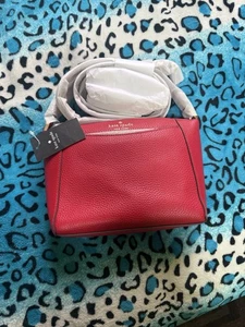 Kate Spade Monica Flap Crossbody Leather Perfect Cherry - Picture 1 of 5
