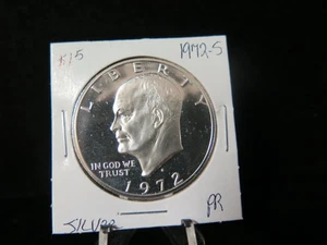 1972-S Dollaro Eisenhower, prova d'argento. Condizioni mai circolate. - Foto 1 di 2