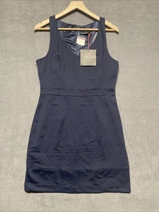 Cynthia Rowley Large Women’s Navy Blue Dress A-line NWT Sleeveless Stretch Large - Picture 1 of 10