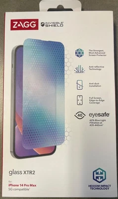 Protector de pantalla ZAGG InvisibleShield Glass XTR2 para iPhone 14 Pro Max - Foto 1 de 2