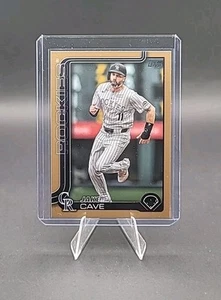 2025 Topps Series 1 Gold Parallel 866/2025 Jake Cave #256 Colorado Rockies - Picture 1 of 2