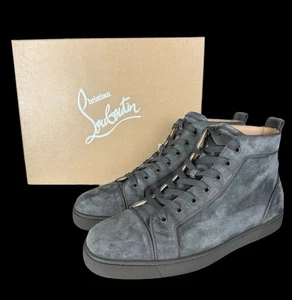 Herren Christian Louboutin Louis Orlato Velour High Tops UK 11,5 EU45,5 Grau - Bild 1 von 15
