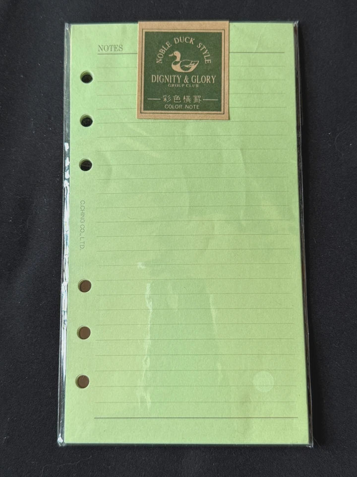 YOU PICK 6 ring binder 3.75 x 6.75" (95x173mm) refill NOTE sheets, Business Card - Image 1 of 1