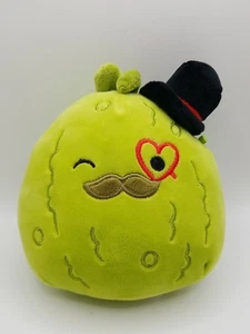 Squishmallows Charles Pickle Mustache Top Hat Gentleman Jazwares Plush 6"EUC - Picture 1 of 9