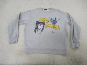 Forever 21 Sweatshirt Herren mittelgrau Mind Control Grafik Pullover Rundhals - Bild 1 von 8