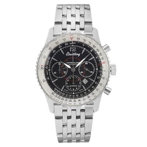 Reloj para hombre Breitling Navitimer Montbrilliant 38 mm esfera negra acero A41330 - Imagen 1 de 6