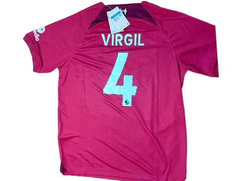 Virgil Van Dijk #4 Red Jersey 2022-23 Men's M-XL - New With Tags Cover