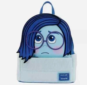 Inside Out 2 Pixar Sadness Backpack Loungefly Women Shoulder Bag Mini Handbags - Picture 1 of 7