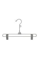 Pants and Skirt Hangers - 12 inch - Chrome - Pack of 20