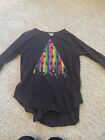 Junkfood T Shirt Womans Small Pink Floyd Music Long Sleeve Crew Neck Cotton