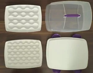 Raro caddy Wilton 3 in 1 porta torta 12 cupcakes 24 mini cupcakes (con inserto) - Foto 1 di 1