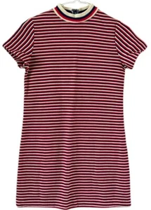 Vtg Carol Evans Girls Striped Dress Sz 12 Penneys Retro 70s Double Knit Dress - Picture 1 of 4