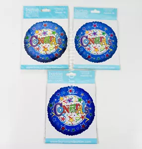 3 Burton+Burton CONGRATS Blue with Stars 18" Helium Balloon - Picture 1 of 3