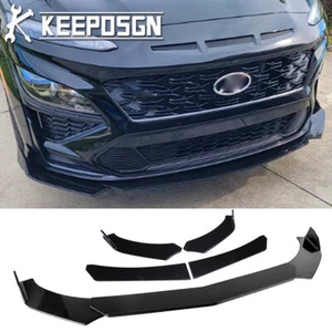 For Hyundai Kona N Line Gloss Front Bumper Lip Splitter Spoiler Lower Protector - Picture 1 of 10