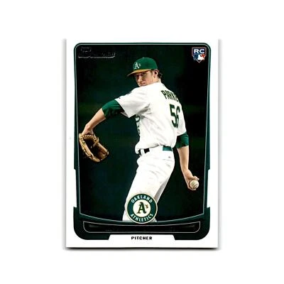 Tarjeta de béisbol Jarrod Parker Rookie 2012 Bowman #213 Oakland Athletics casi nueva Foto 1 de 3