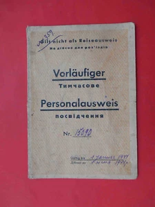 Seconda Guerra Mondiale Occupazione dell'UCRAINA 1943 RARO documento per persona. - Foto 1 di 3