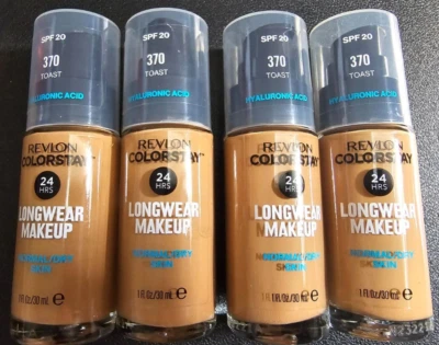 4x Revlon Colorstay Foundation Toast 370 - Normal / Dry Skin 30ml (120ml Total) - Image 1 of 3