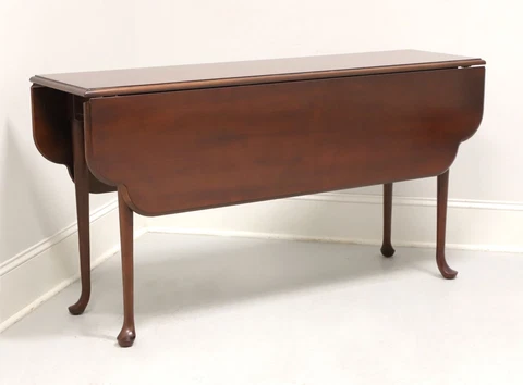 DREXEL Carleton Cherry Georgian Style Drop-Leaf Dining Console Sofa Table Cover