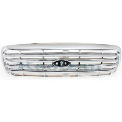 For 98-11 Crown Victoria Front Grille Assembly Chrome Shell Gray Insert Plastic Foto 1 de 4