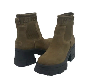 UGG BROOKLYN CHELSEA WOMEN BOOTS SUEDE HICKORY US 5 /UK 3 /EU 36 / JP 22 - Picture 1 of 6