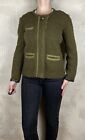 Isabel Marant Olive Green Textured Wool Blend Knit Jacket Women&#39;s Blazer Size 1