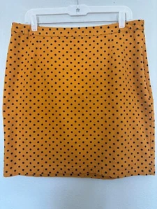 Gap Womens Polka Dot Mini Skirt Size 12 Mustard & Black Academic Punk Hip - Picture 1 of 8