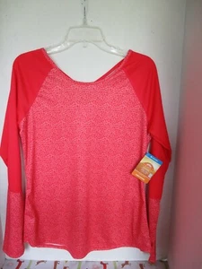 COLUMBIA~Red WHISPERING LAKES OMNI-SHADE~50 UPF~LS SHIRT~Women's Large~NWT - Picture 1 of 4