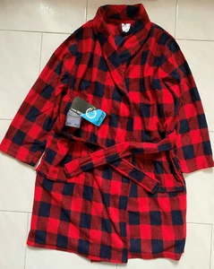 Boy's Robe Size 12-14 Pajamas Sleep - Red Blue Plaid - Fits more like 8-10 - Picture 1 of 5