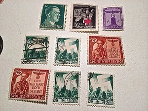 LOT VON 9 DEUTSCHEN BRIEFMARKEN  - Bild 1 von 2