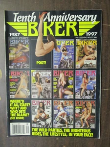 BIKER MAGAZINE #150 SEPTEMBER 1997 BY SUPERCYCLE + CENTERFOLD 10TH ANNIVERSARY - Picture 1 of 2