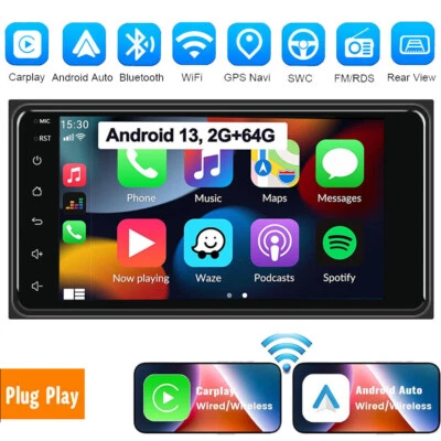 7" Android 13 Autoradio GPS Navi für Toyota Hilux Prado Yaris USB Carplay 2+64GB - Bild 1 von 4