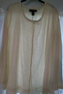 NEW WITH TAGS STYLE & CO. WOMAN WARM IVORY LONG SLEEVE TOP OX - Picture 1 of 3