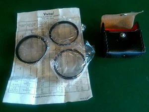 Vivitar Coated Close-Up  No1, 2 and 3, 55mm Lens Filter Kit Set & Case  Japan - Picture 1 of 3