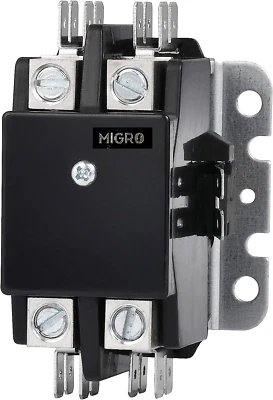 MIGRO Dp Contactor 2 Pole 40 Amp 24V Coil HVAC 50A 40A 30A AC Motor Air Conditioner UL