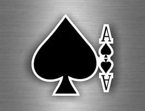 Sticker aufkleber tuning jdm motorrad auto biker poker spielkarten ass pik R3 - Picture 1 of 1