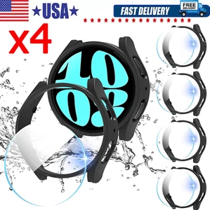4X Samsung Galaxy Watch 4 5 6 7 40/44 Tempered Glass Protector Screen Case Cover - Picture 1 of 17