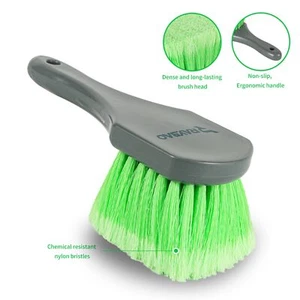 Wheel & Tire Brush Car Wash Brush For Car Rim Horse Hair Leather Cleaning Brush - Picture 1 of 7