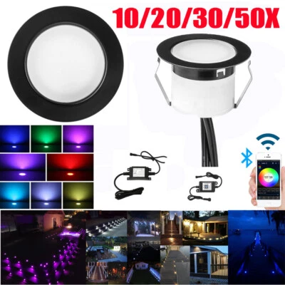 50X45mm Kickboard Recessed Kitchen LED Lights Deck Decking Plinth RGB+Warm White - Image 1 of 4