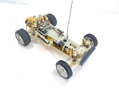 *RARE* VINTAGE RC TRAXXAS BULLET GOLD PAN RC 1/10 2WD BUGGY ARTR W/ GOLD SHOCKS - Image 1 of 4