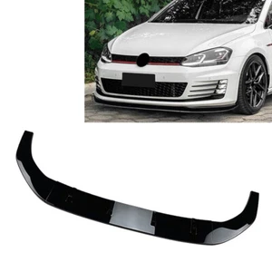 Front Bumper Splitter Spoiler Lip For Volkswagen Golf MK7 R R Line 2013-2016 - Picture 1 of 7