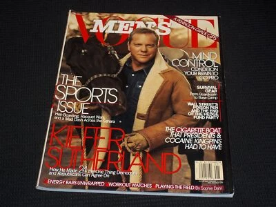 2007 JANUARY MEN'S VOGUE MAGAZINE - KIEFFER SUTHERLAND FRONT COVER - L 8713 Foto 1 de 2