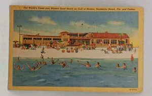 Pensacola, Florida Beach & Casino Vintage Linen Postcard 1953 Postmark - Picture 1 of 2
