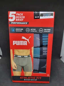 Puma Mens 5 Pack Athletic Fit Performance Training Boxer Brief Tag Free Comfort - Picture 1 of 12
