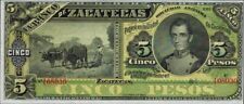 Mexico 5 Pesos 1891-1914 P-S475r Remainder Zacatecas Banknote Unc