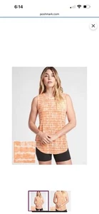 Athleta Breezy Orange Sunset Tie Dye Modal Tank Top Size Medium - Picture 1 of 6