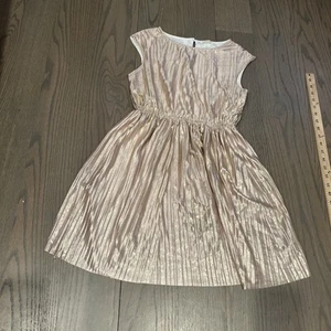 Jcrew Crewcuts Girls Gold Glitter Dress Size 12 - Picture 1 of 8