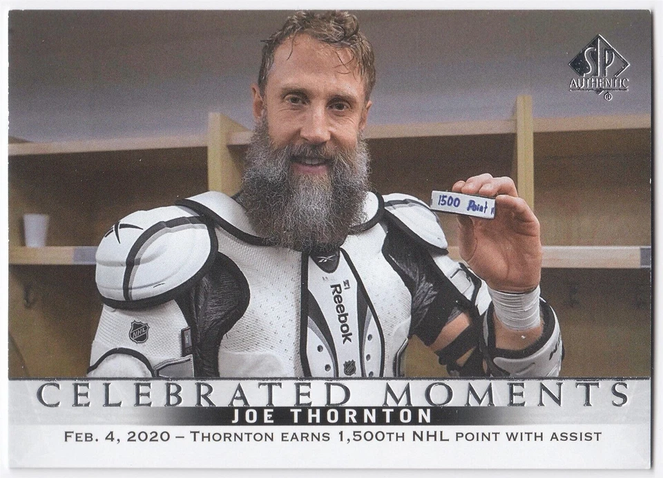 2020-21 Upper Deck SP Authentic Celebrated Moments JOE THORNTON #104 Sharks UD - Image 1 of 1